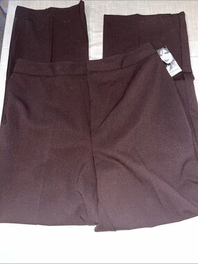 NWT vintage Jaclyn Smith Brown Wide-Leg Trousers